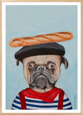 Coco De Paris - French Pug Print