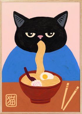 Meowmen Dinner Print