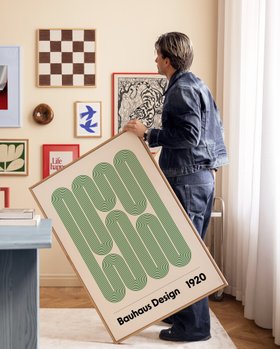 Bold pale green posters