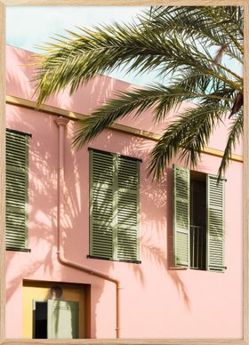 Palm and Pastel Print