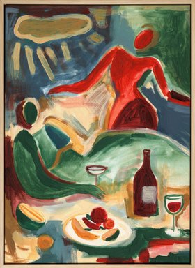 Figures In Color Canvas print