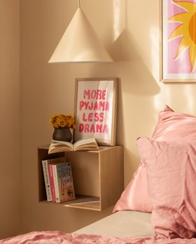 Cute pink bedroom art
