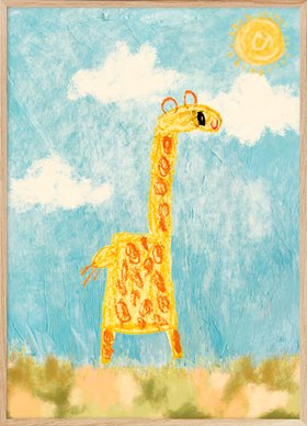 Sunny Giraffe Poster