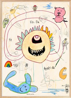 Doodle Monster Poster