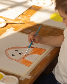 Orange Friend Painting Print