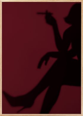 Burgundy Silhouette No2 Print