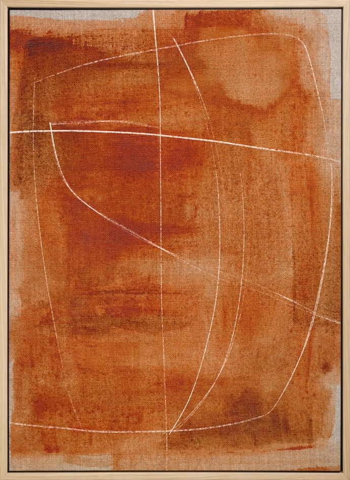 Terracotta Lines on canvas