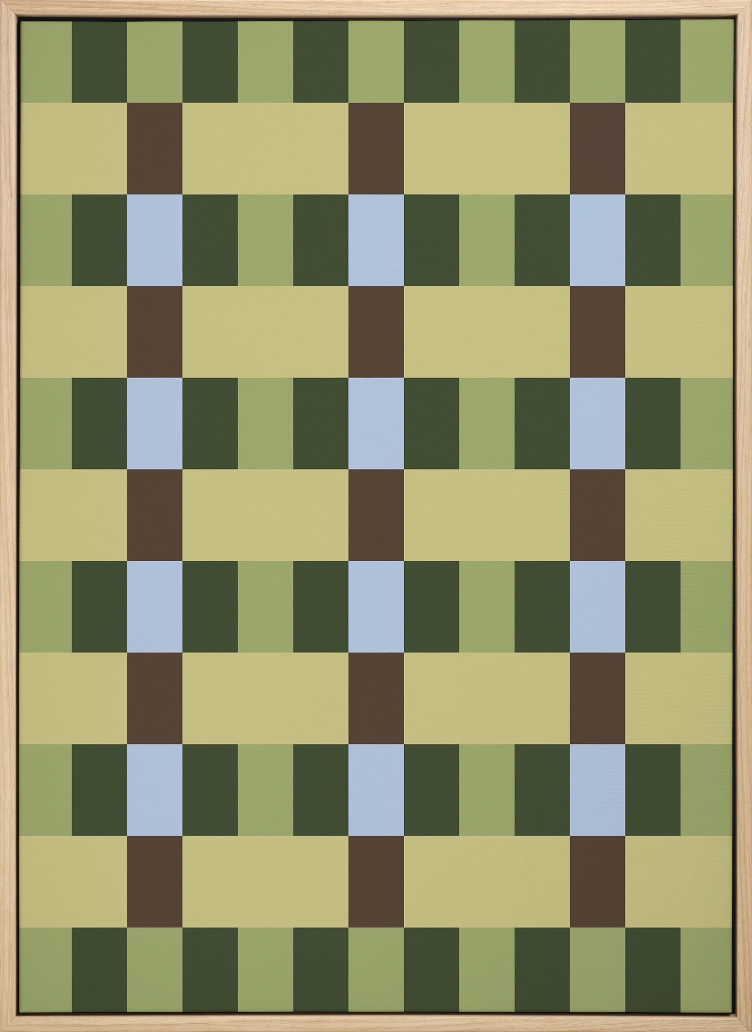 Green Pattern on Canvas