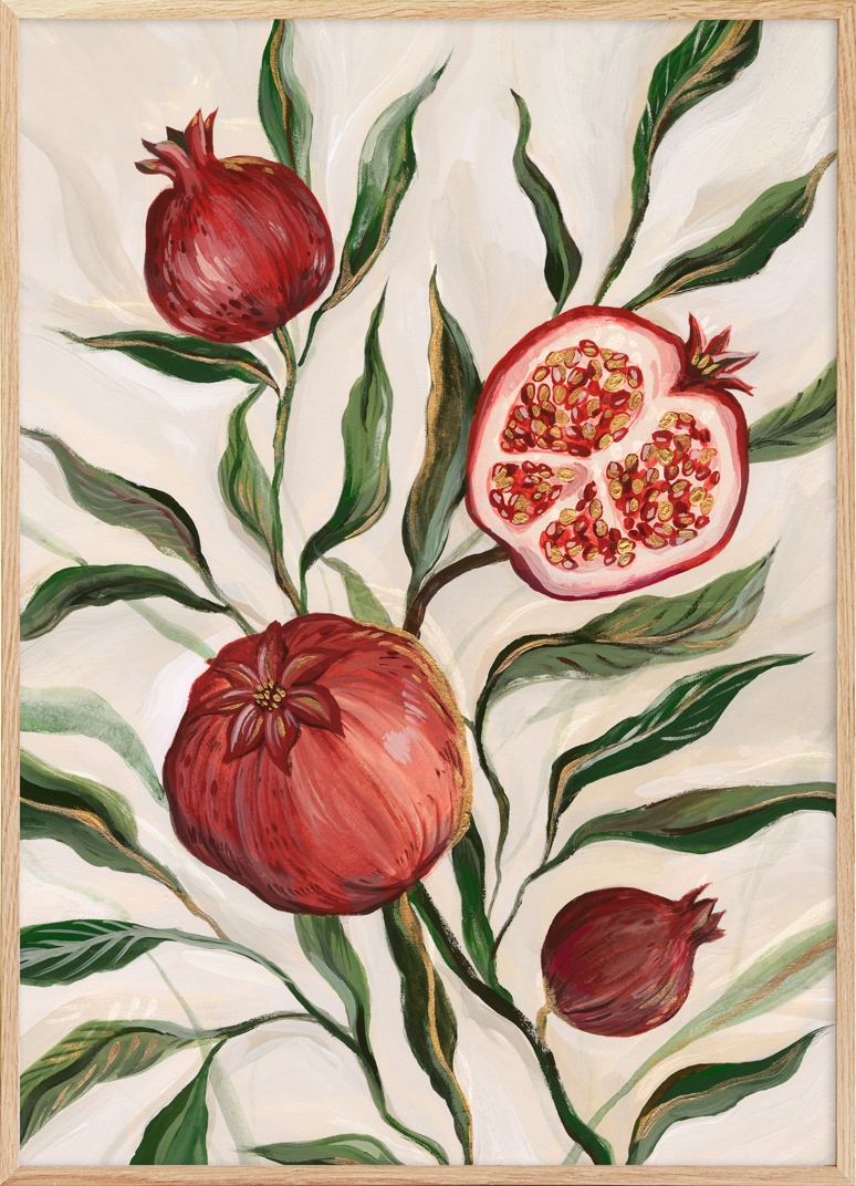 Gilded Pomegranate Print