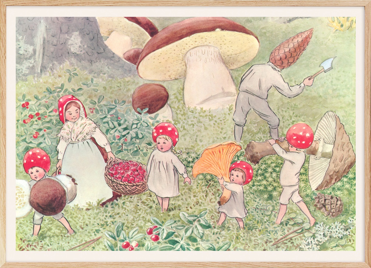 Elsa Beskow - Children of the Forest No3 Print
