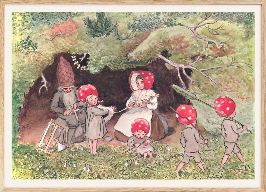 Elsa Beskow - Children of the Forest No1 Print