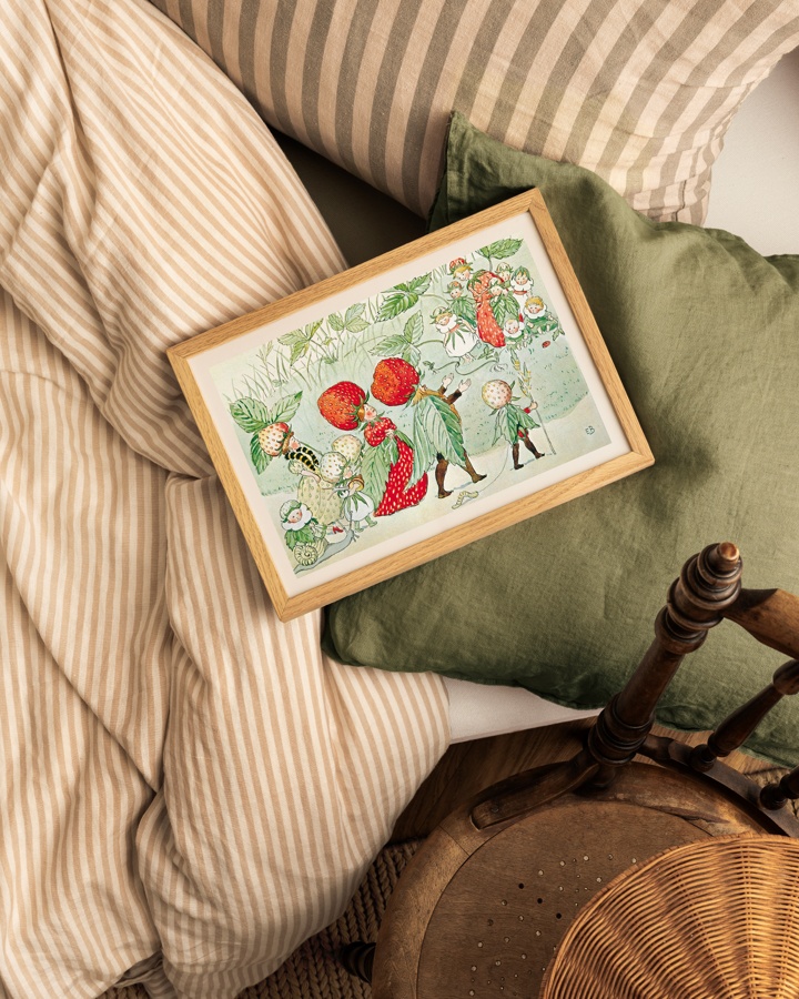 Elsa Beskow - The Strawberry Family Print.