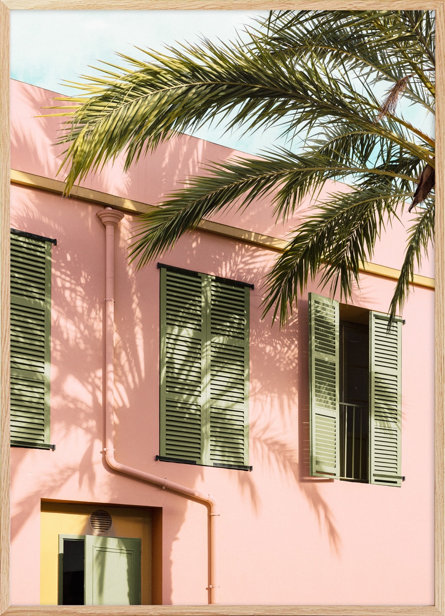 Palm and Pastel Print