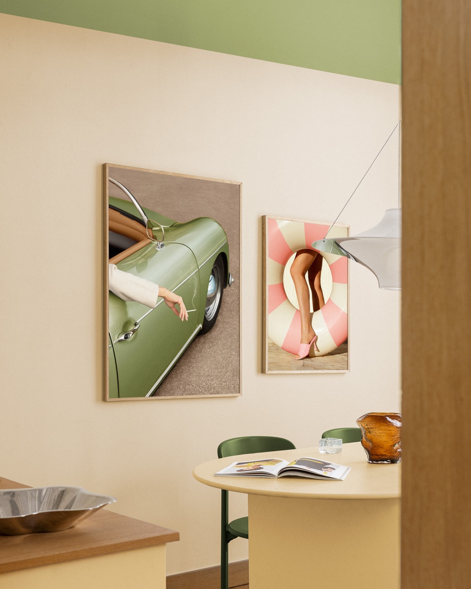 Modern Dining Corner with Playful Contrast