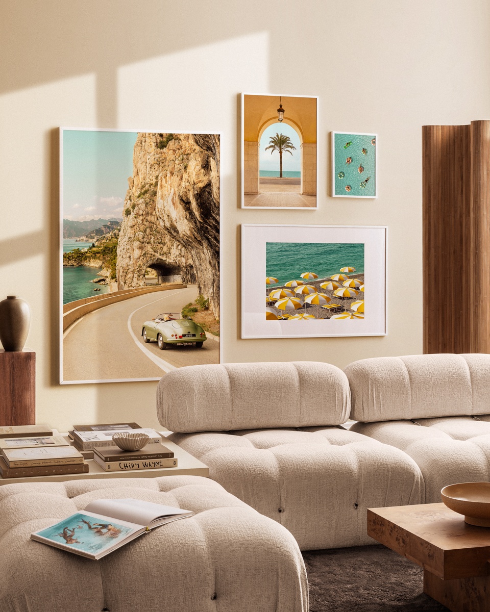 Sunlit Gallery Wall with Mediterranean Charm