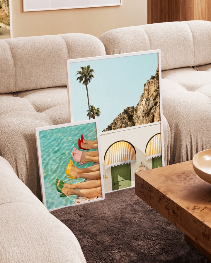 Sunlit Gallery Wall with Mediterranean Charm