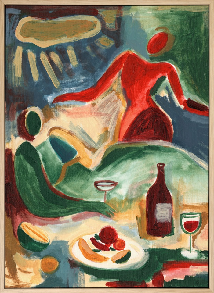 Figures In Color Canvas print