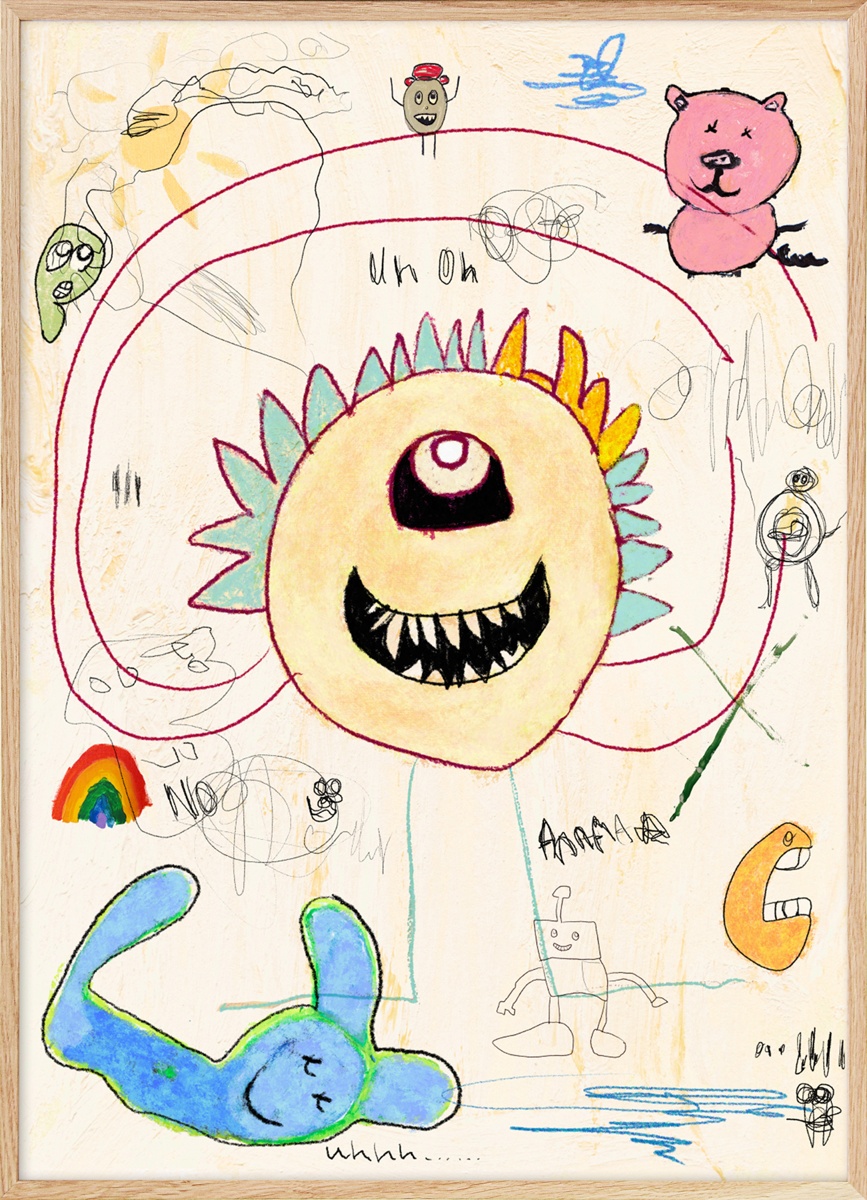 Doodle Monster Poster