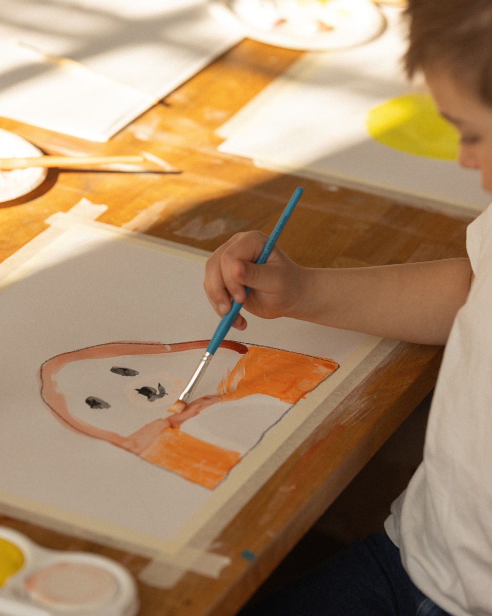 Orange Friend Painting Print