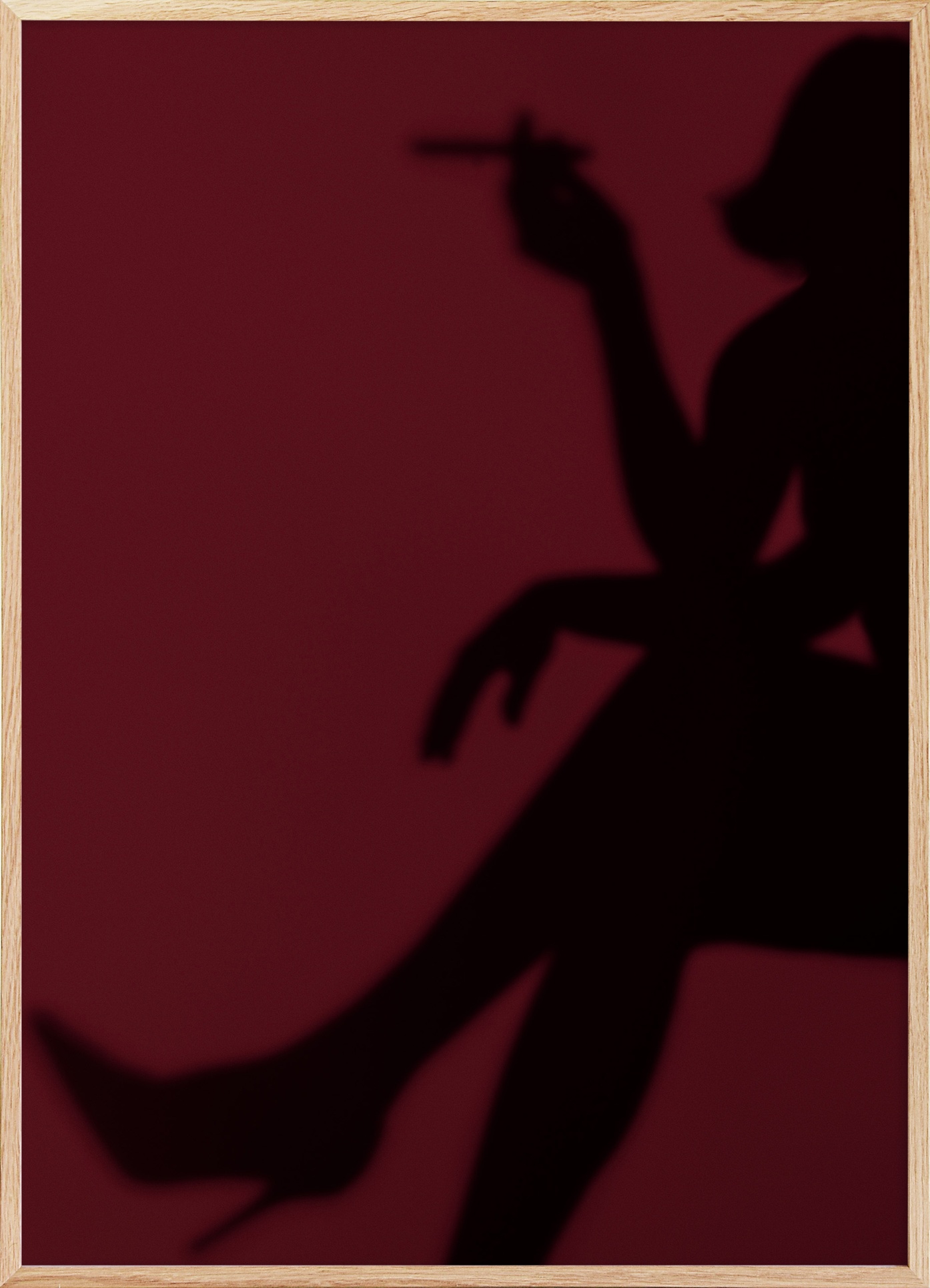 Burgundy Silhouette No2 Print
