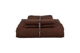 Sable Brown Linen Duvet Cover Set
