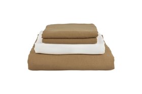 Warm Butterscotch Linen 4 Piece Bedding Bundle