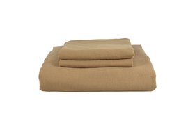 Warm Butterscotch Linen Duvet Set