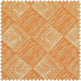 Orange Beige Colour Symmetrical Cubed Pattern Furnishing Upholstery Fabric JO-1223