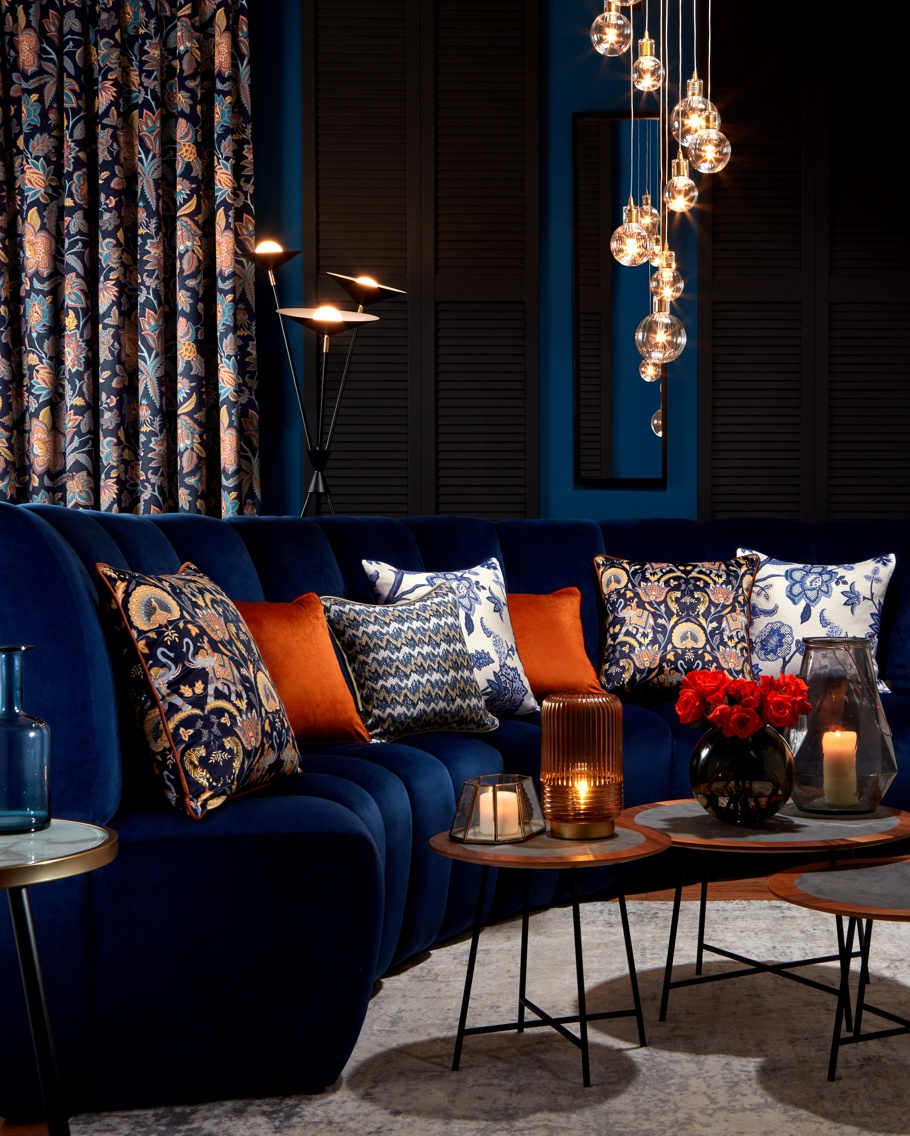 Orissa Collection, Colourway Sapphire