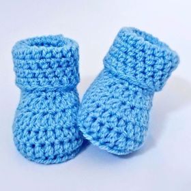 Baby Booties Crochet In Sizes Newborn 0-3 And 3-6 Months Available In Various Colours