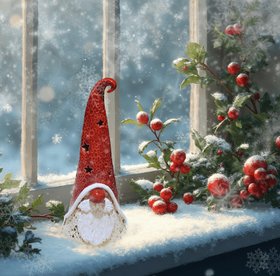 Handmade Ceramic Gnome in Copper and White – Winterbrae