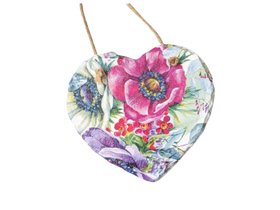 Handcrafted bright floral slate heart mother’s day gift