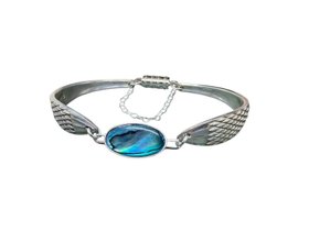 Fruit spoon handle bracelet with Paua shell