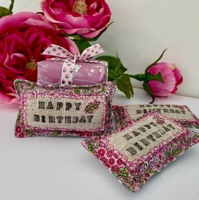 Handmade Mini Floral Padded Birthday Card, Birthday Gift Accessory