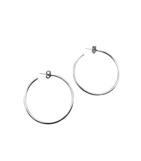 Large sterling silver hoop earrings – Statement Jewellery – Silver earhoops