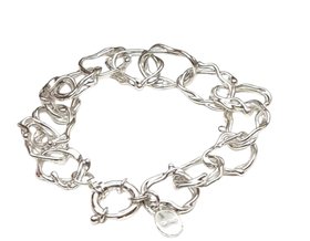 Argentium Sterling Silver Organic Chunky Chain Bracelet