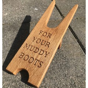 Solid Oak Personalised Boot Jack