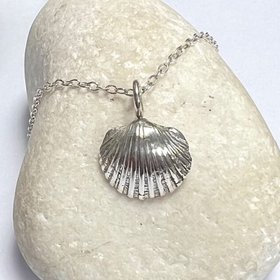 Handmade Silver Shell Necklace