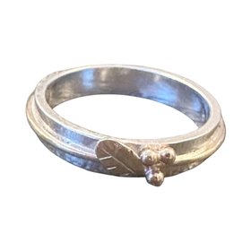 Silver And Gold Commitment Ring Hand Made