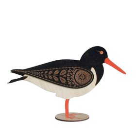 Standing Wooden Oyster Catcher Bird Decoration