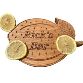 Solid Oak Lemon Shaped Chopping Board