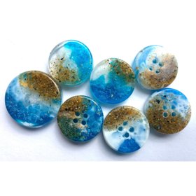 Hand Made Beach Sand Buttons (From The TV Show Shetland's Beach)