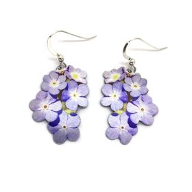 Forget Me Not Silver Hand Made Earrings