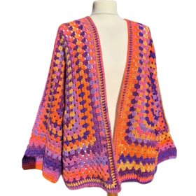 Boho Crochet Cardigan Hand Crocheted