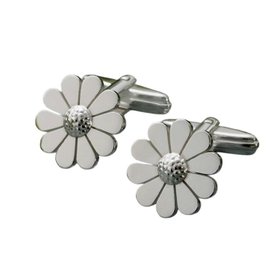 Sterling Silver Daisy Cufflinks Hand Made