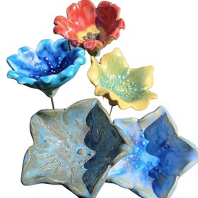 Handmade Ceramic Garden Flowers
