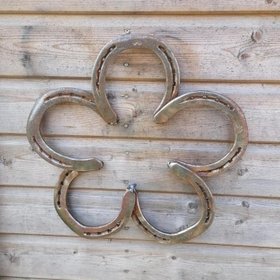 Horseshoe Flower Metal Garden Art