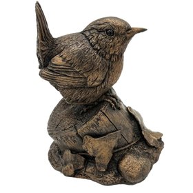 Bronze Wren Sculpture in Cold Cast bronze