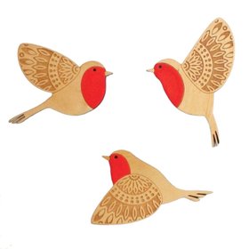 Folk Art Inspired Flying Robin Christmas