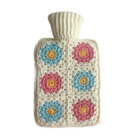 Hand Crochet Hot Water Bottle Cover with Bottle
